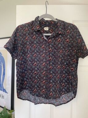 Bridge & Burn Women's Floral Button-Up Blouse